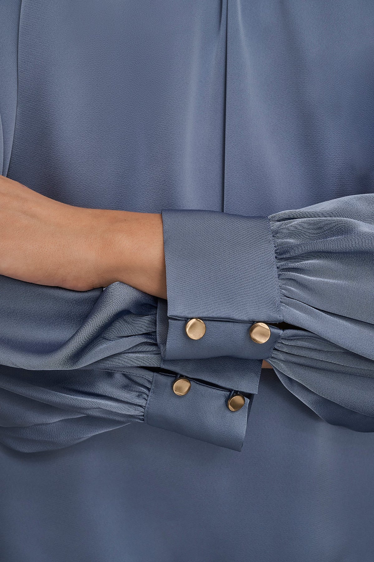 BUTTON-NECK BLOUSE - TEMPEST