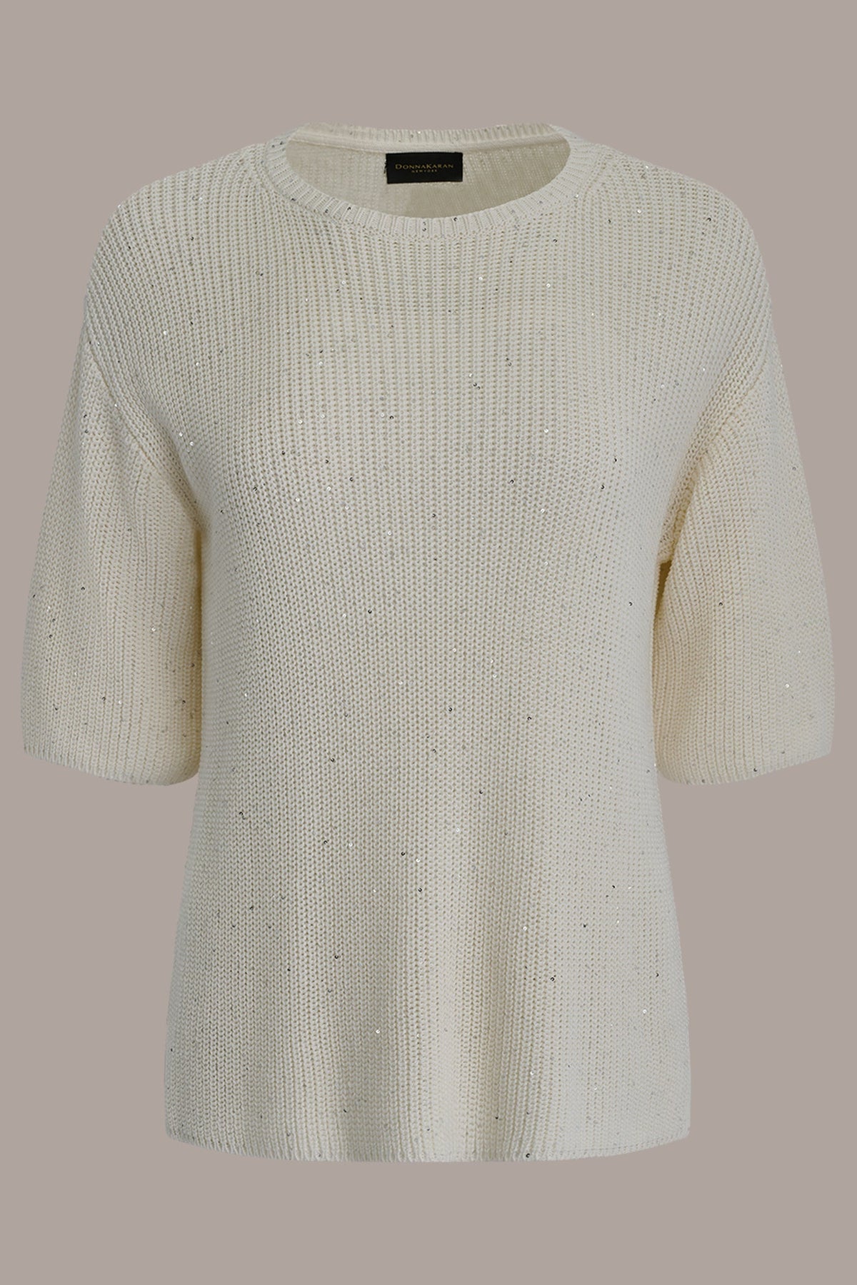 SEQUIN SWEATER - Cream