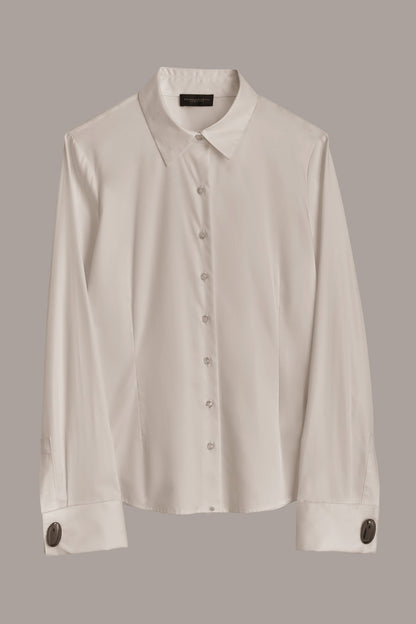 BUTTON UP WITH CUFF HARDWARE TOP - CREAM