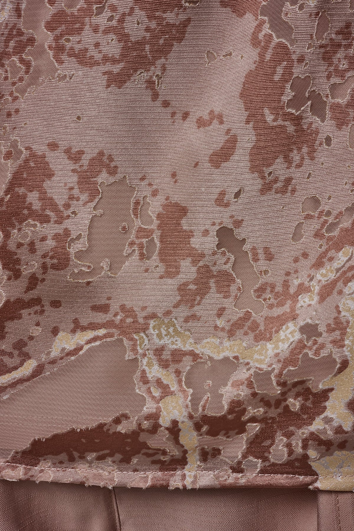 METALLIC BURNOUT BLOUSE - Snow Petal