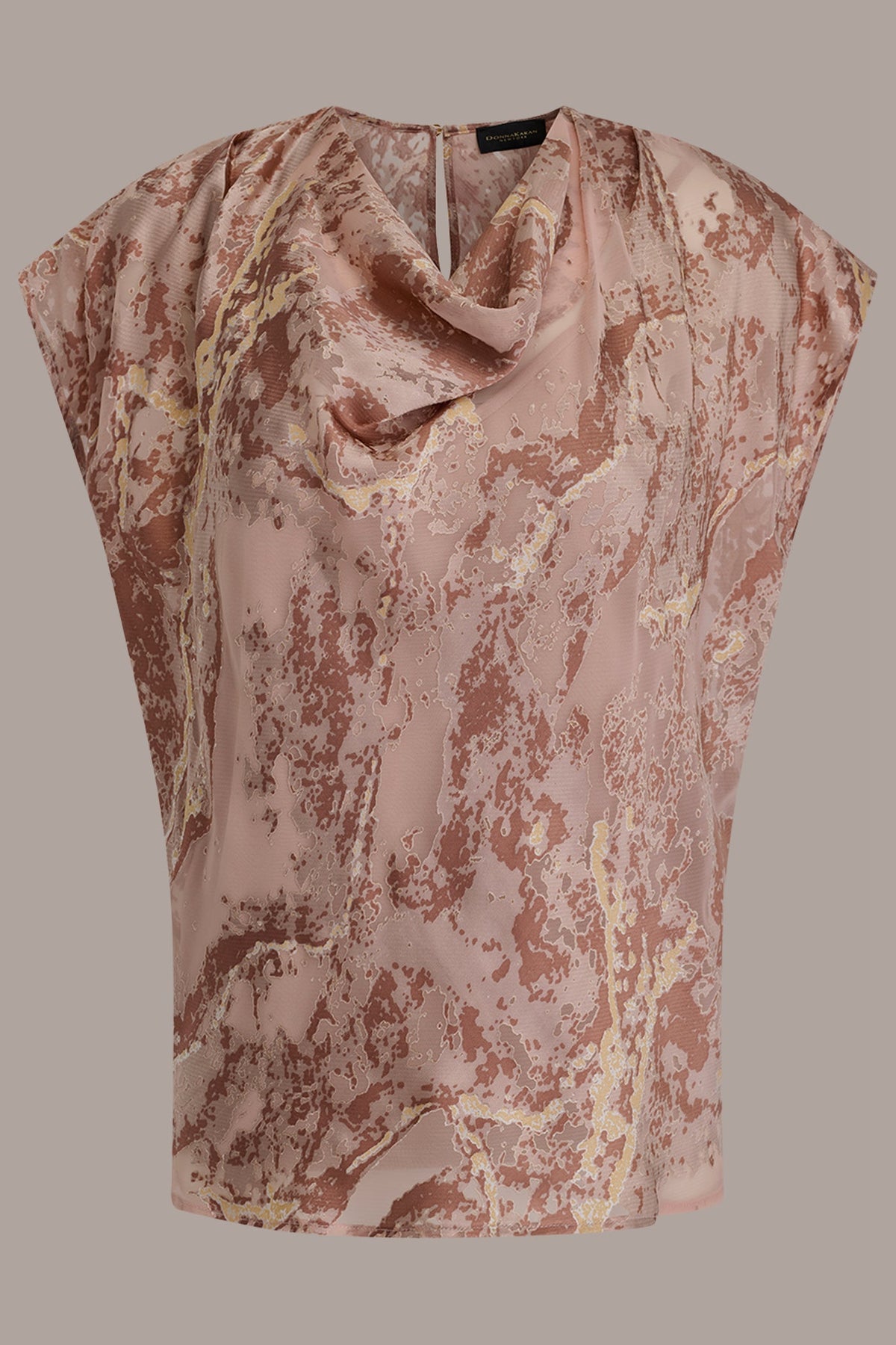 METALLIC BURNOUT BLOUSE - Snow Petal