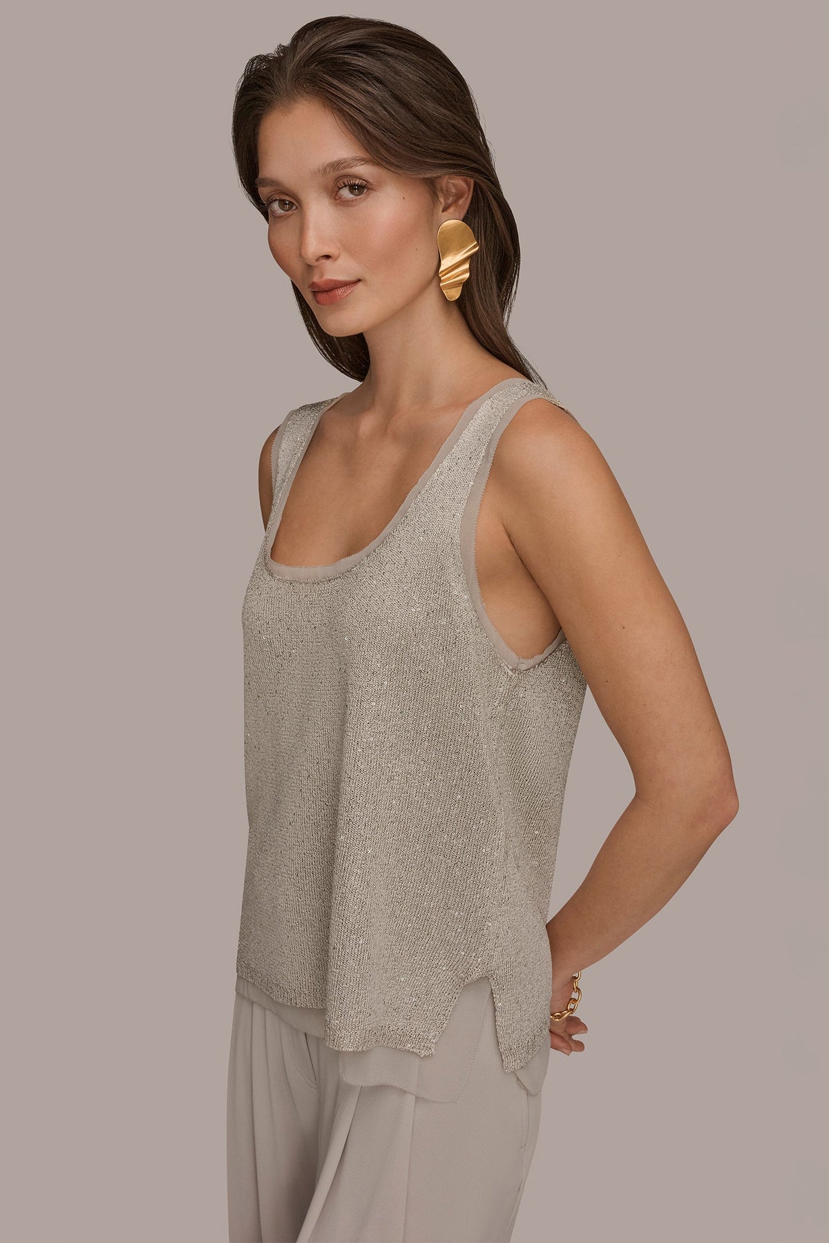 SEQUIN SHELL - Tuscan Grey