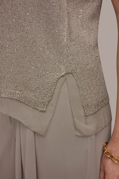 SEQUIN SHELL - Tuscan Grey