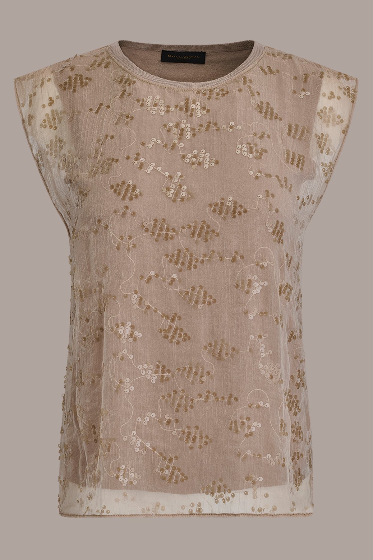 LAYERED SEQUIN SWEATER - Tuscan Grey