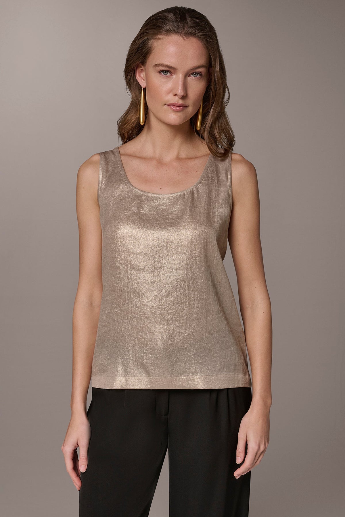 SATIN CAMISOLE - Light Tuscan Grey Multi