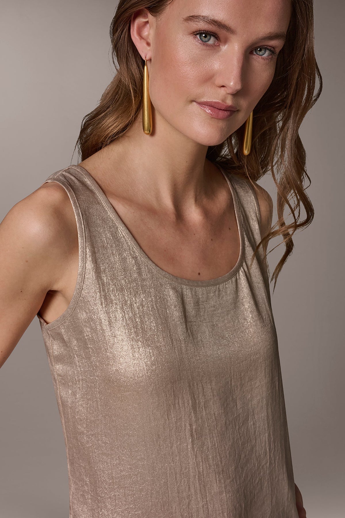 SATIN CAMISOLE - Light Tuscan Grey Multi