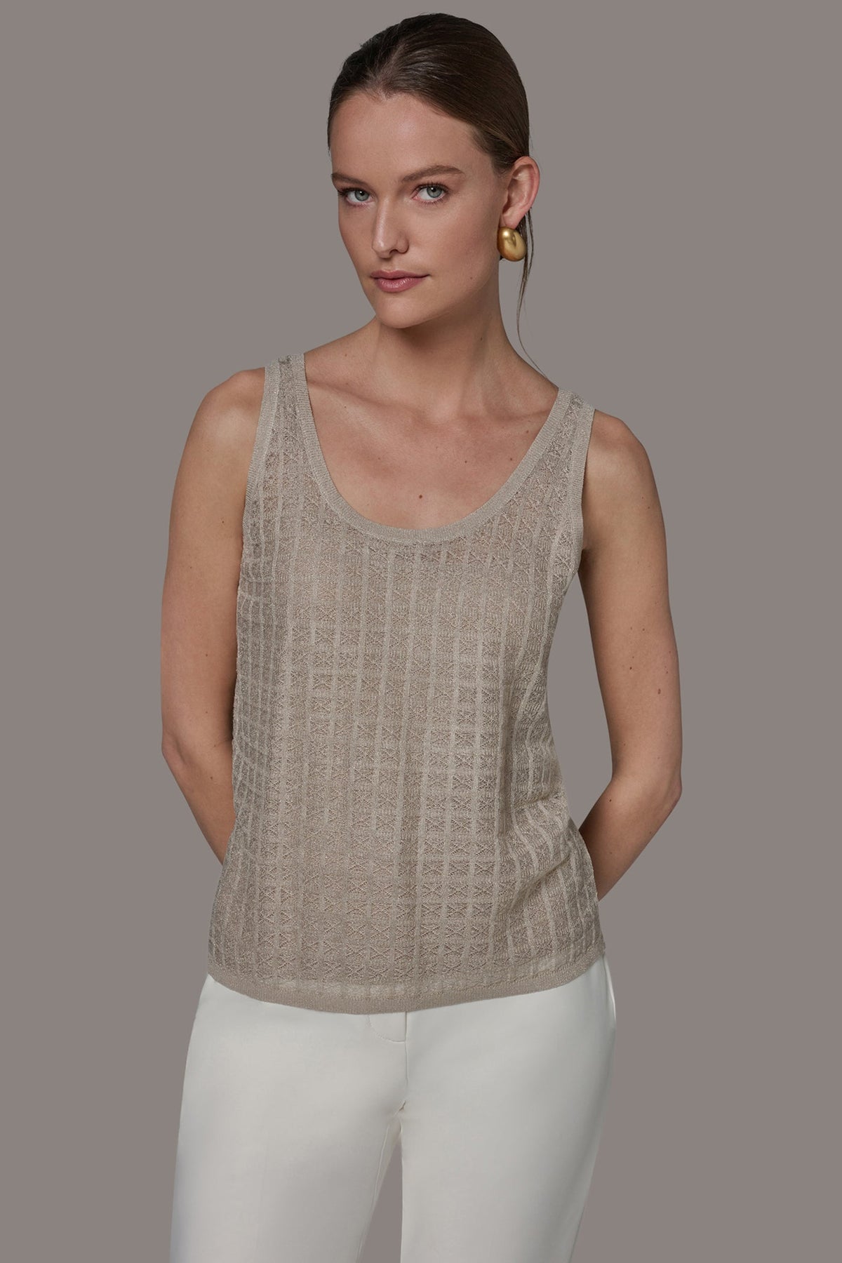 GRID STITCH SHELL - Tuscan Grey