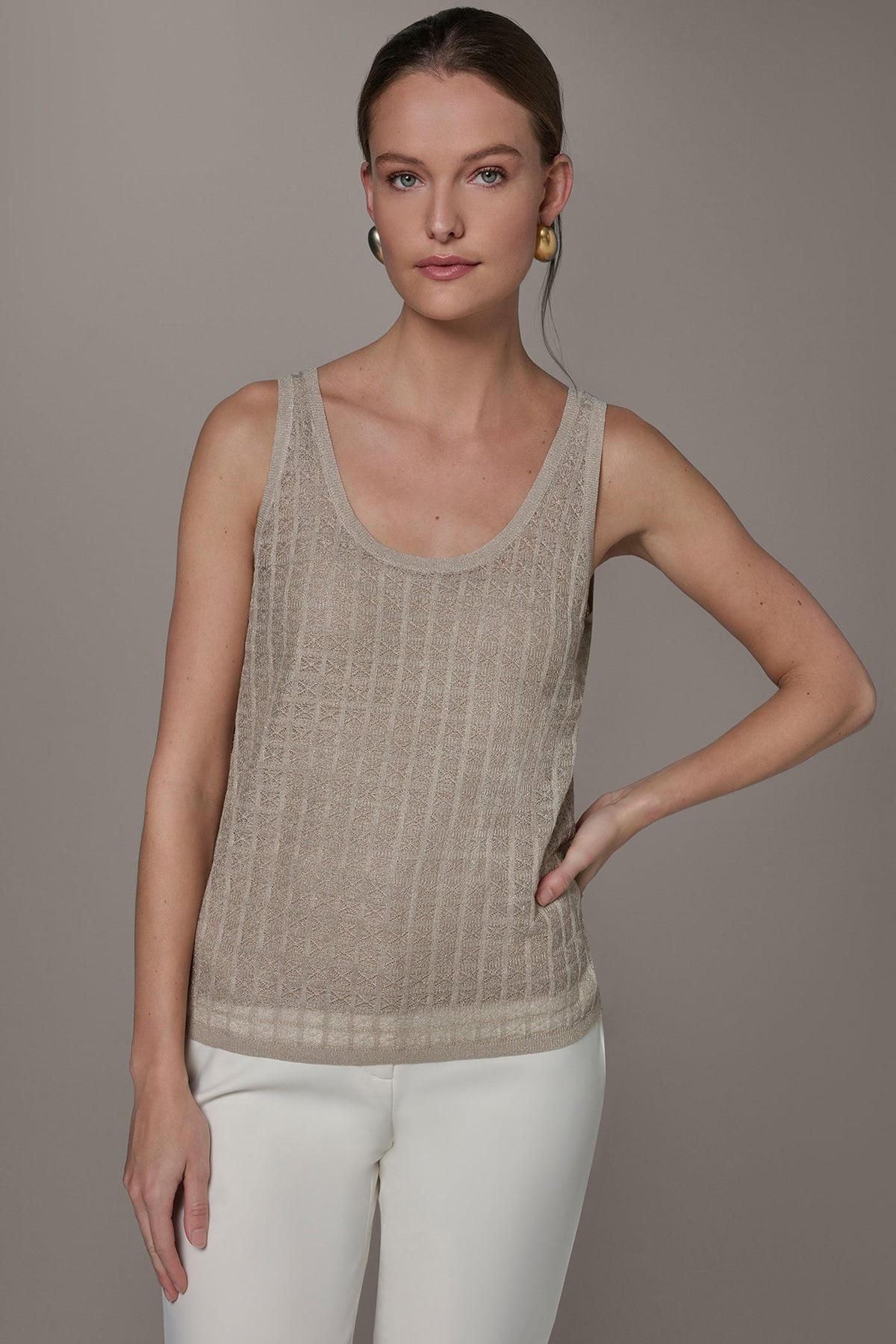 GRID STITCH SHELL - Tuscan Grey