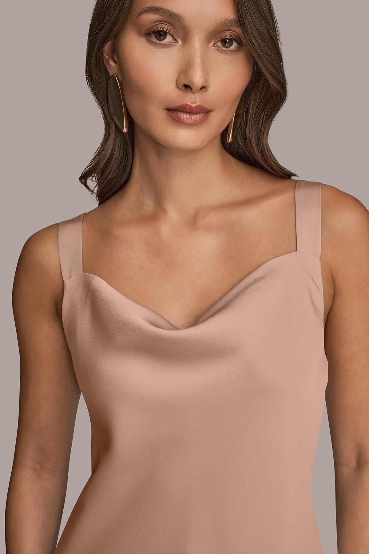 SATIN COWL-NECK CAMISOLE - Umbria