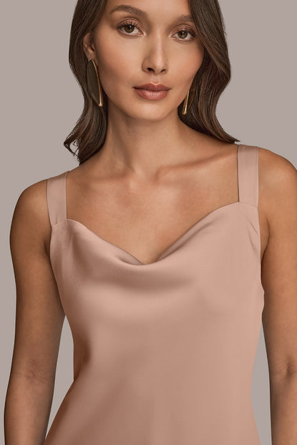 SATIN COWL-NECK CAMISOLE - Umbria