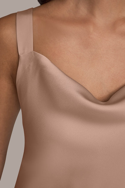 SATIN COWL-NECK CAMISOLE - Umbria