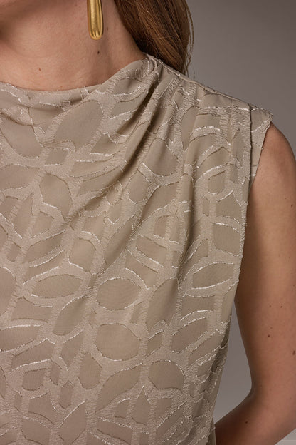 JACQUARD HIGH MOCK NECK BLOUSE - Turin