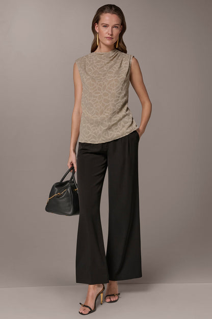 JACQUARD HIGH MOCK NECK BLOUSE - Turin