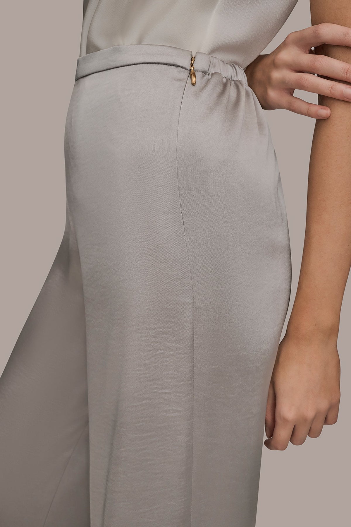 EXTRA HIGH-RISE SATIN PULL-ON PANT - VAPOR