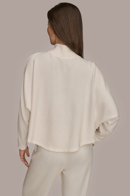 MOCK-NECK TOP - CREAM