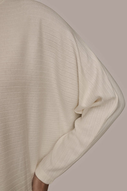 MOCK-NECK TOP - CREAM