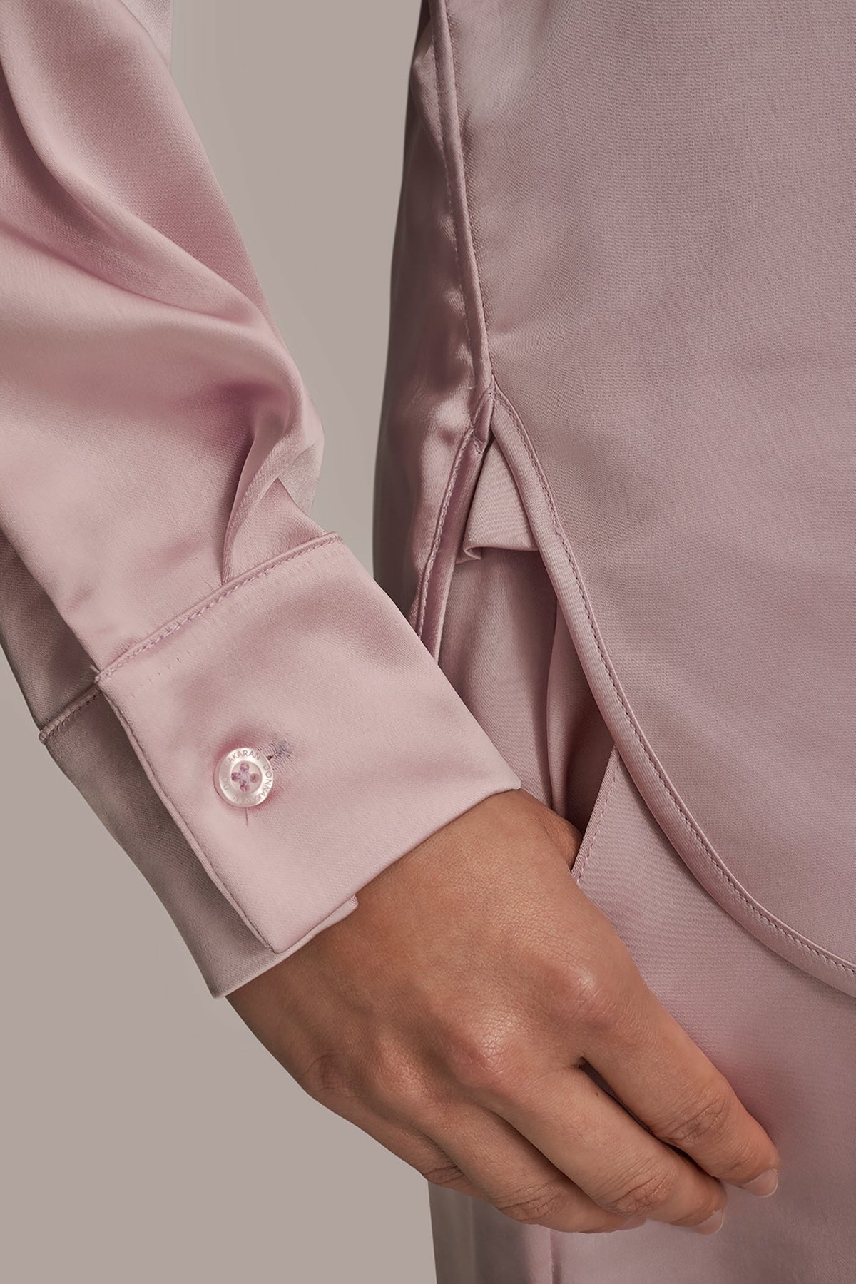 SATIN SHIRT - PINK WISTERIA