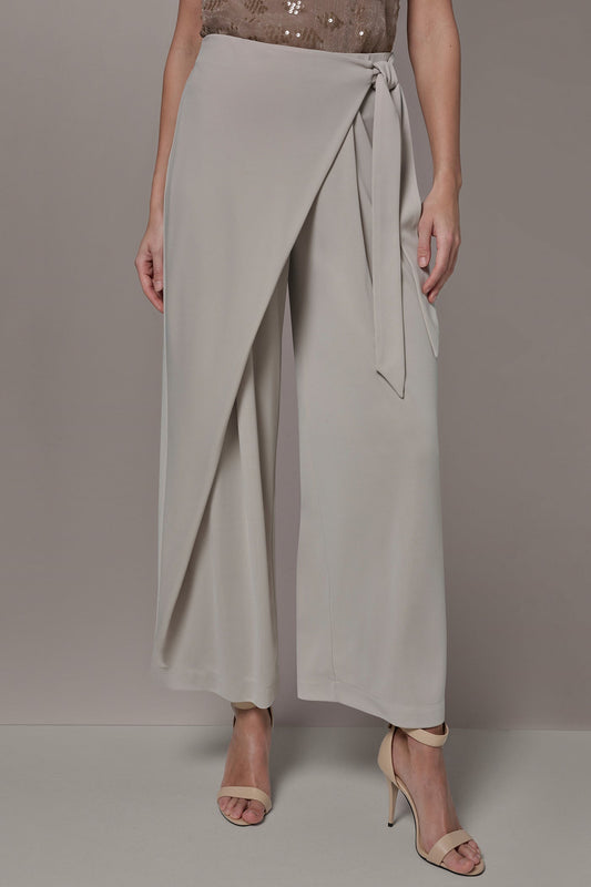 EXTRA HIGH-RISE WRAP OVERLAY RELAXED PANT - Tuscan Grey