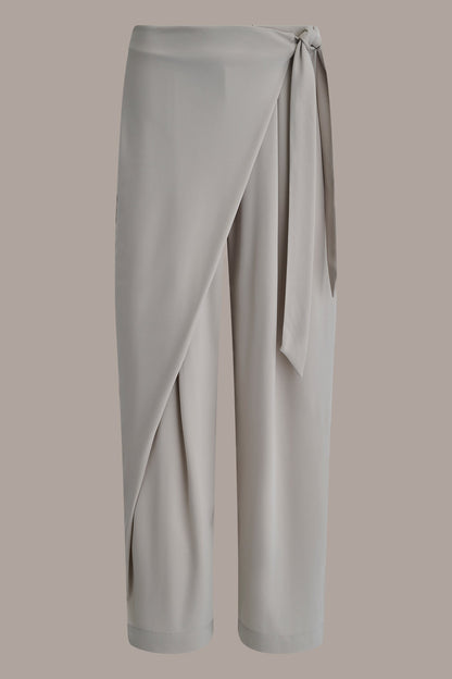 EXTRA HIGH-RISE WRAP OVERLAY RELAXED PANT - Tuscan Grey
